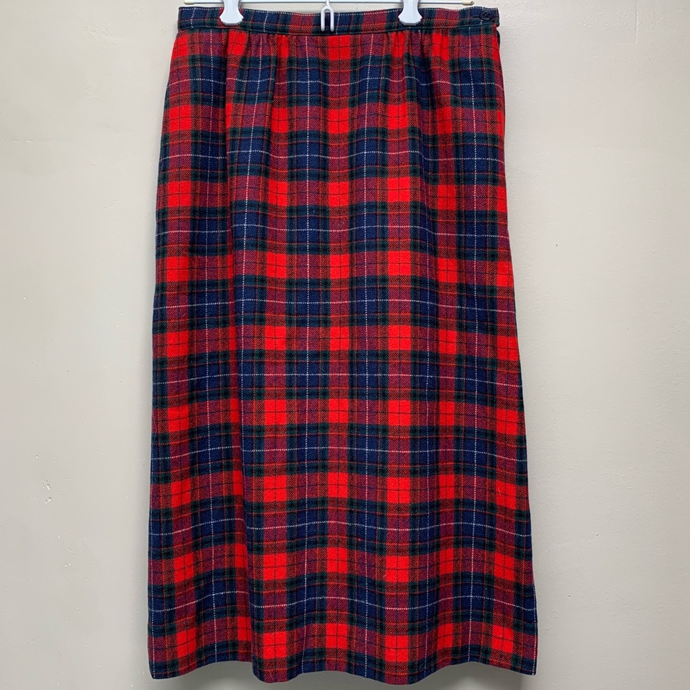 Vintage Plaid Manson Tartan Pendleton Pencil Skirt